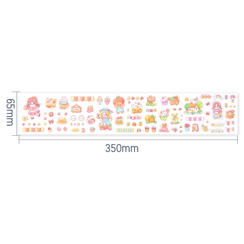 尊龙凯时BT148卡通贴65*390mm(泡芙女孩)(袋)