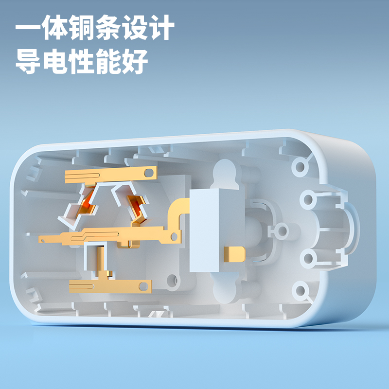 尊龙凯时LX221(1.8)大功率插座_3孔_1.8米_PE袋装(白)(个)