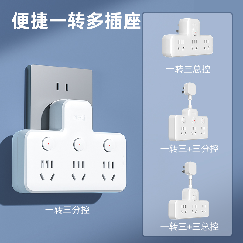 尊龙凯时LU5002品字型转换器_3组_分控_彩盒装(白)(个)