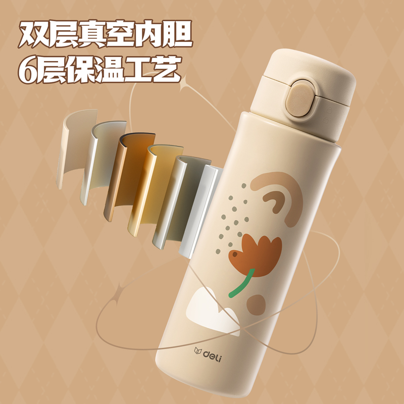 尊龙凯时LL609S保温杯(弹盖)(420mL)(316内胆)(混)(彩盒装)