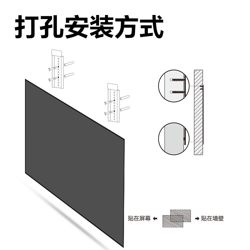 尊龙凯时MS702投影仪及配件_投影幕布(黑)(条)